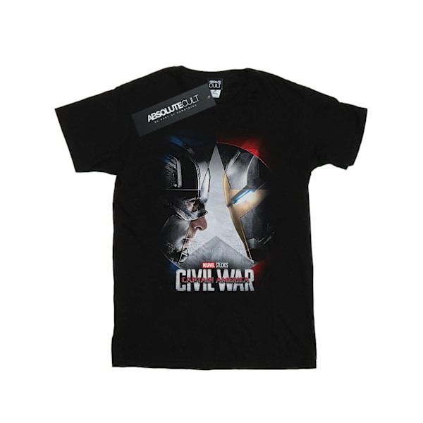 Marvel Studios Herr Captain America Civil War Poster T-Shirt XL Black XL