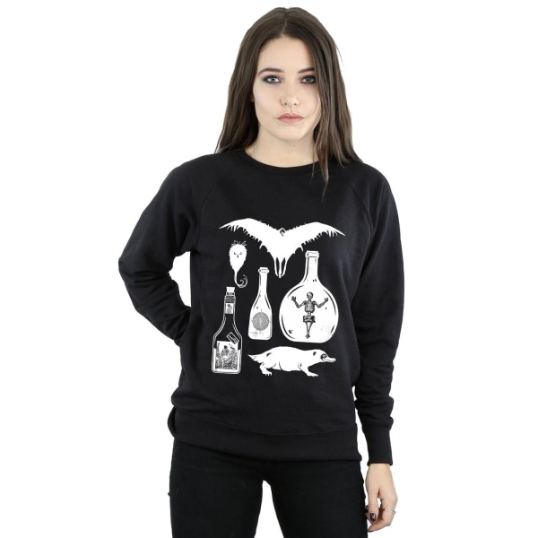 Fantastiska vidunder Kvinnors/Damers enfärgade ikoner Sweatshirt XL Svart Black XL