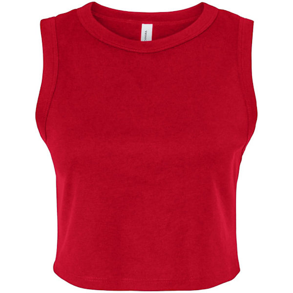 Bella + Canvas Damernas Micro-Rib Tank Top M Solid Solid Red M