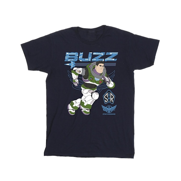 Disney Girls Lightyear Buzz Run To Action Bomull T-shirt 9-11 år Navy Blue 9-11 Years