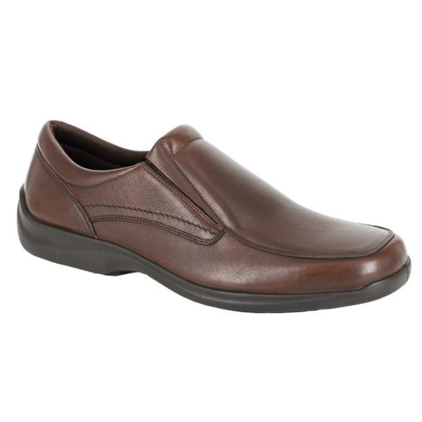 IMAC Mens Läder Twin Gusset Casual Shoes 10 UK Brown Brown 10 UK