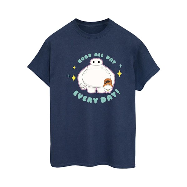 Disney Dam/Damer Big Hero 6 Baymax Kramar Varje Dag Bomullspojke Navy Blue M