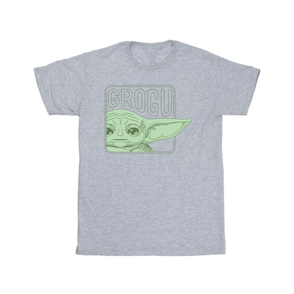 Star Wars Boys The Mandalorian Grogu Box T-shirt 5-6 år Spor Sports Grey 5-6 Years