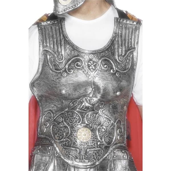 Smiffys Herr Rustning Kostym Rekvisita One Size Silver Silver One Size