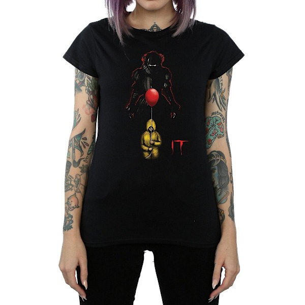 It Dam/Damer Pennywise Shadow Bomull T-shirt XL Svart Black XL