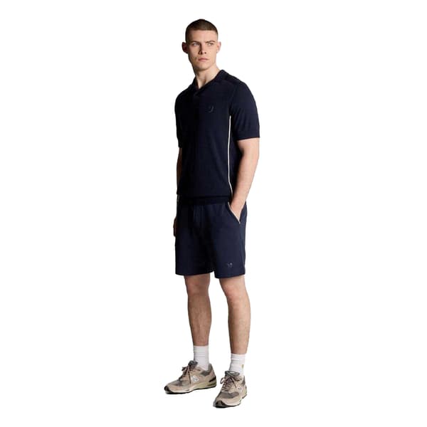 Lyle & Scott Pikétröja i bomullsblandning för män M Blå Blue M