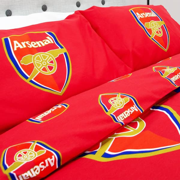 Arsenal FC Gunners Vändbart Påslakanset Dubbel Multicolou Multicoloured Double