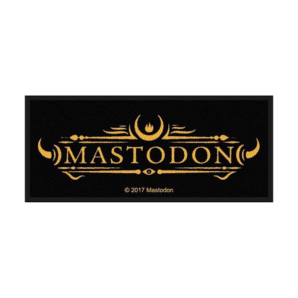 Mastodon Sy-på logotyplapp En storlek Svart/Gul Black/Yellow One Size