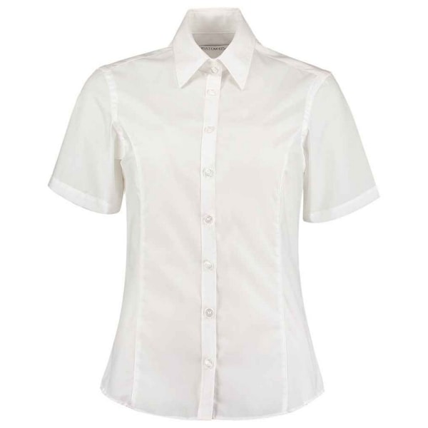 Kustom Kit Dam/Dam Short Sleeve Business/Work Shirt 6 Vit White 6