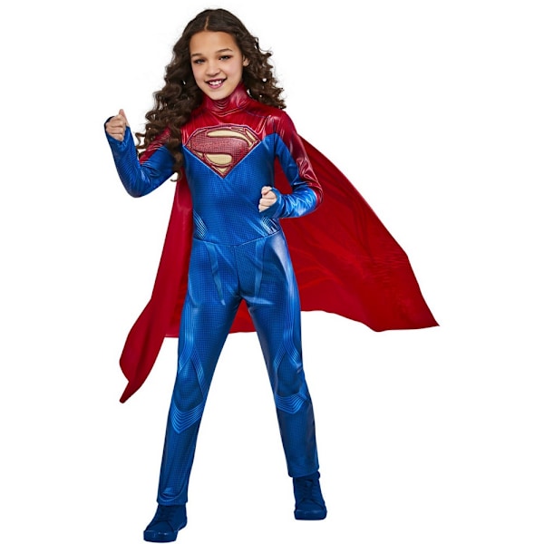 Supergirl flickor logotypdräkt 3-5 år röd/blå Red/Blue 3-5 Years