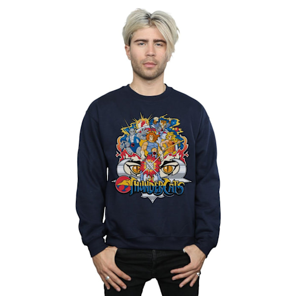 Thundercats Herr Action Group Shot Sweatshirt 4XL Marinblå Navy Blue 4XL