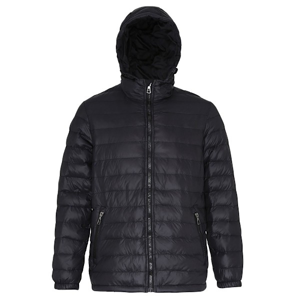 2786 Herr Vattentät & Vindtät Vadderad Jacka med Luva XS Svart/ Black/Black XS