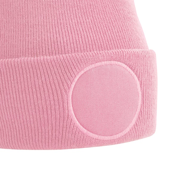 Beechfield Unisex Circular Patch Cuffed Beanie One Size Dusky P Dusky Pink One Size