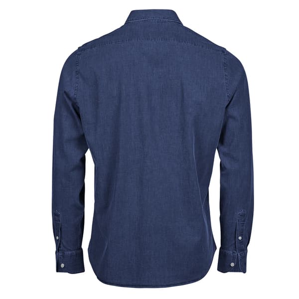 Tee Jays Herr Denim Långärmad Skjorta M Blå Denim Blue Denim M