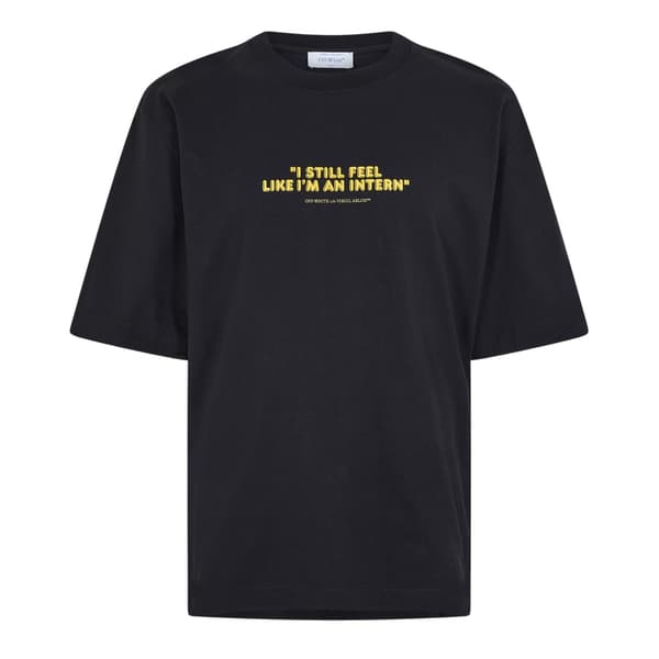 Off White Herr T-shirt \"Feel Like An Intern\" M Svart Black M