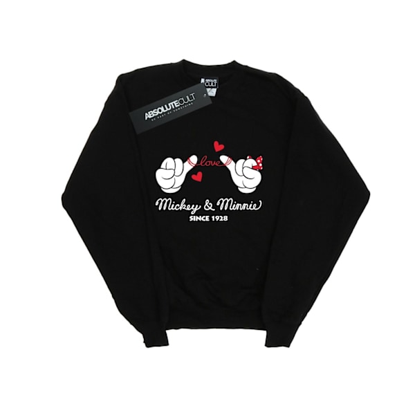 Disney Boys Mickey Mouse Love Hands Sweatshirt 12-13 år Svart Black 12-13 Years