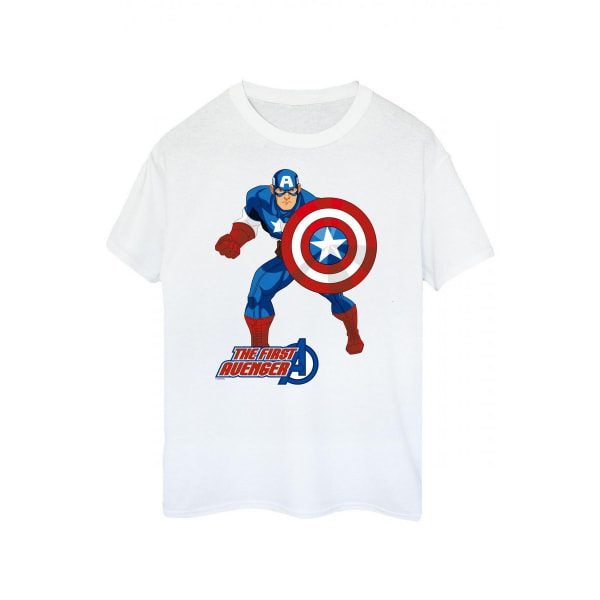 Captain America Womens/Ladies The First Avenger T-shirt XXL Whi White XXL