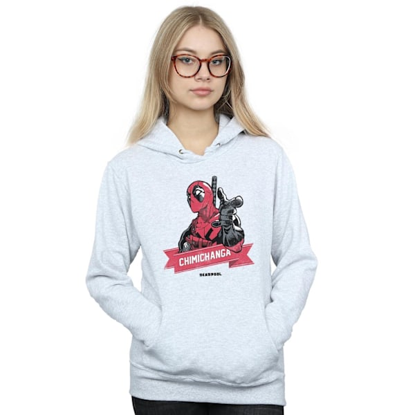 Marvel Womens/Ladies Deadpool Chimichanga Finger Hoodie XXL Spo Sports Grey XXL