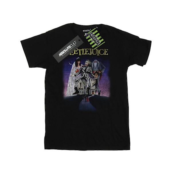 Beetlejuice Herr Distressed Poster T-Shirt L Svart Black L