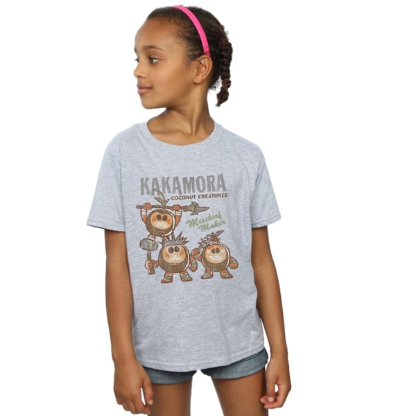 Disney Girls Moana Kakamora Mischief Maker Bomull T-shirt 9-11 Sports Grey 9-11 Years