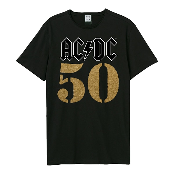 Amplified Unisex AC/DC 50-årsjubileum T-shirt L Svart Black L