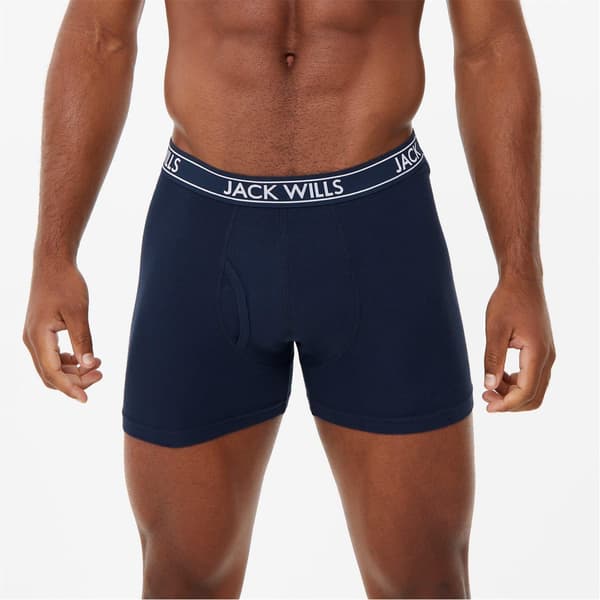 Jack Wills Boxershorts för män (3-pack) M Grå/Vit/Marinblå Grey/White/Navy M