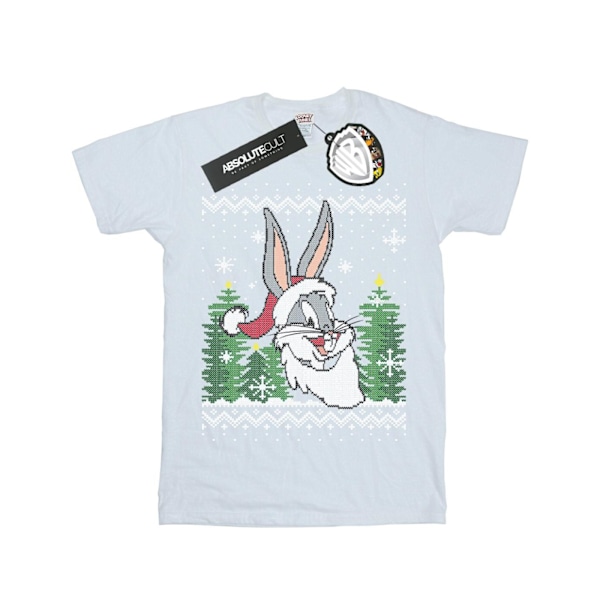 Looney Tunes Boys Bugs Bunny Jul Fair Isle T-shirt 5-6 år White 5-6 Years