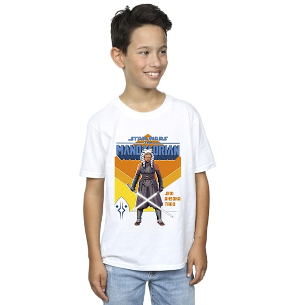 Star Wars Boys The Mandalorian Jedi Ahsoka Tano T-shirt 5-6 år White 5-6 Years