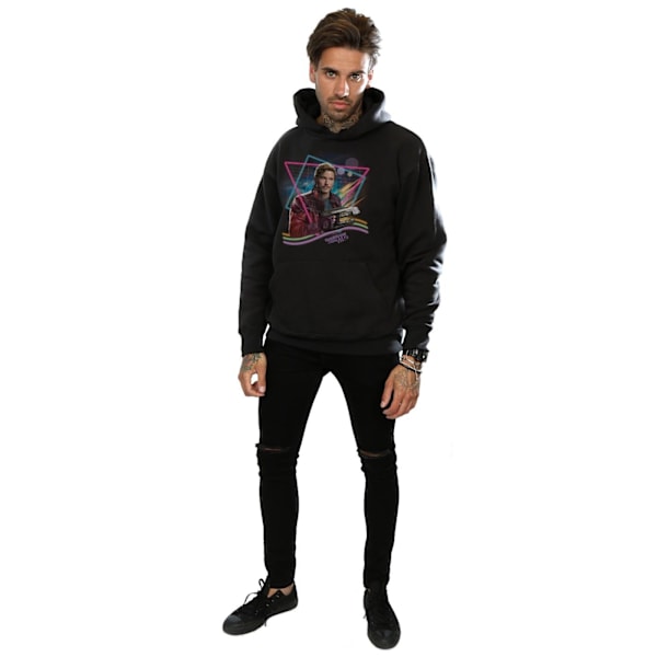 Marvel Herr Guardians Of The Galaxy Neon Star Lord Hoodie M Svart Black M