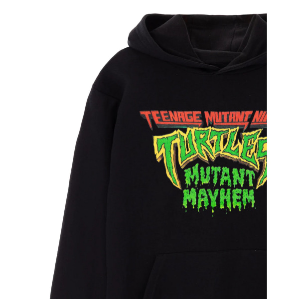 Teenage Mutant Ninja Turtles: Mutant Mayhem Luvtröja med logotyp för män L Black L