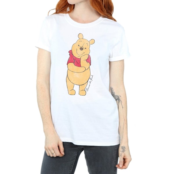 Winnie the Pooh Dam T-shirt i bomull för kvinnor/damer, storlek L, vit White L