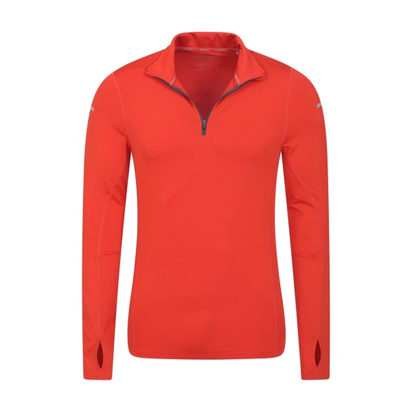 Mountain Warehouse Mens Vault Recycled Half Zip Long-Sleeved To Orange XXS