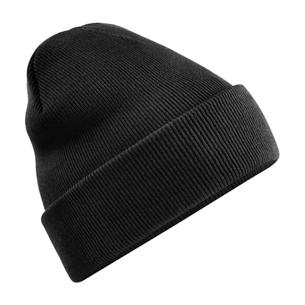 Beechfield Återvunnen Cuffed Beanie En Storlek Svart Black One Size