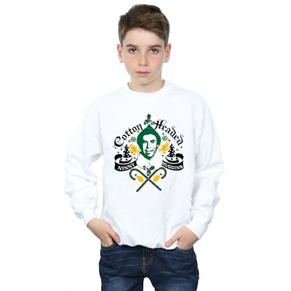 Elf Boys Headed Ninny Muggins Sweatshirt 12-13 År Vit White 12-13 Years