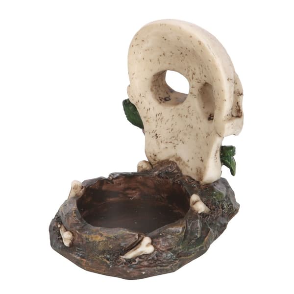 Something Different Skull Rose Tealight Holder One Size Vit/Röd White/Red/Brown One Size
