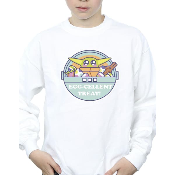 Star Wars Pojkar The Mandalorian Eggcellent Påsk Tröja 3-4 White 3-4 Years