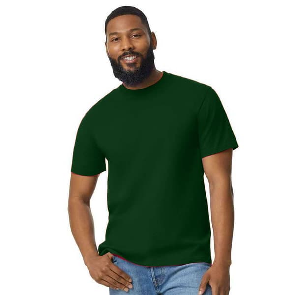 Gildan Herr Bomull Lättvikts T-shirt L Skogsgrön Forest Green L