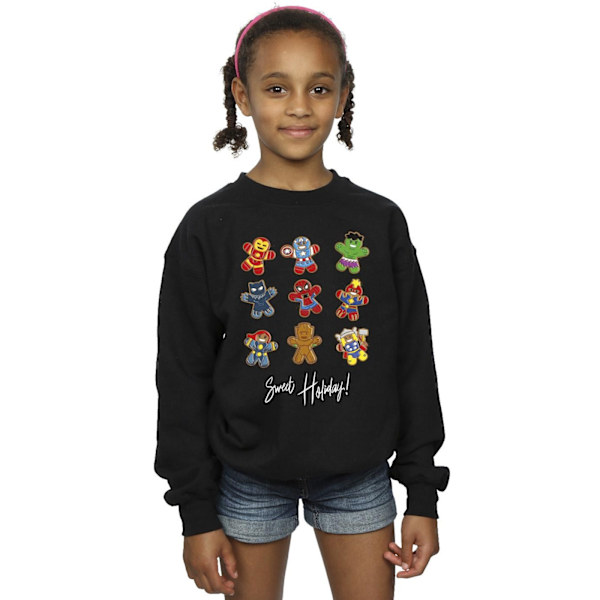 Marvel Girls Gingerbread Avengers Sweatshirt 7-8 år Svart Black 7-8 Years