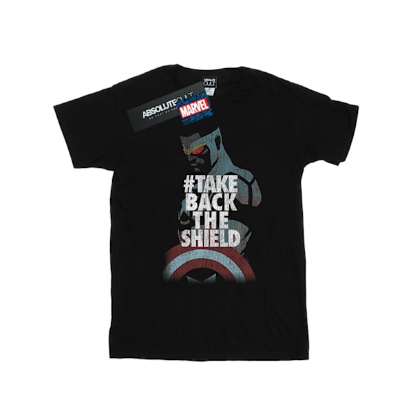 Marvel Herr Captain America Sam Wilson Take Back The Shield T-Shirt Black XL