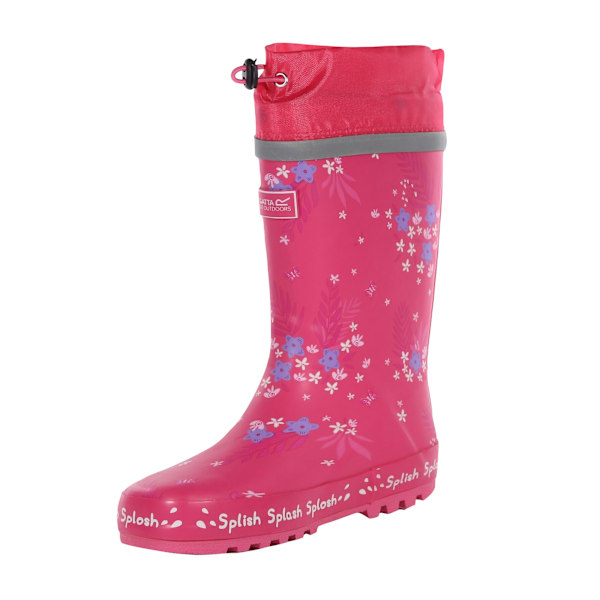 Regatta Barn/Barn Splash Greta Gris Tropiska Wellington Stövlar Pink Fusion 11 UK Child