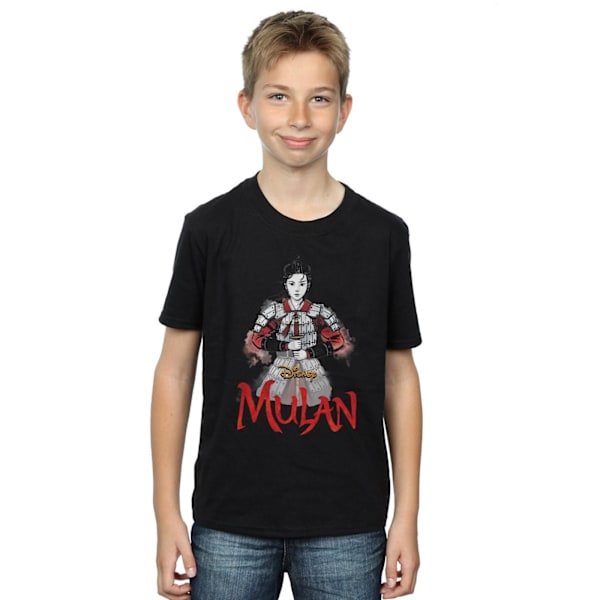 Disney Boys Mulan Movie Sword Pose T-Shirt 7-8 år Svart Black 7-8 Years