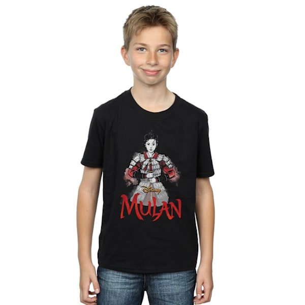 Disney Boys Mulan Movie Sword Pose T-Shirt 9-11 år Svart Black 9-11 Years
