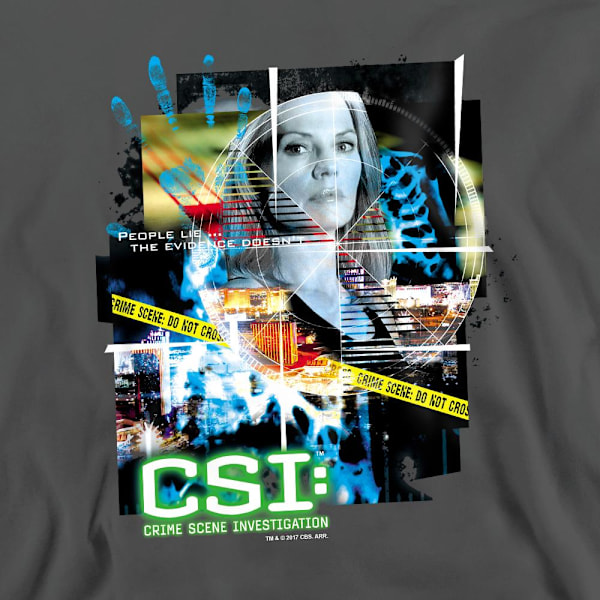 CSI Unisex Vuxen Evidence Collage Sweatshirt L Charcoal Charcoal L