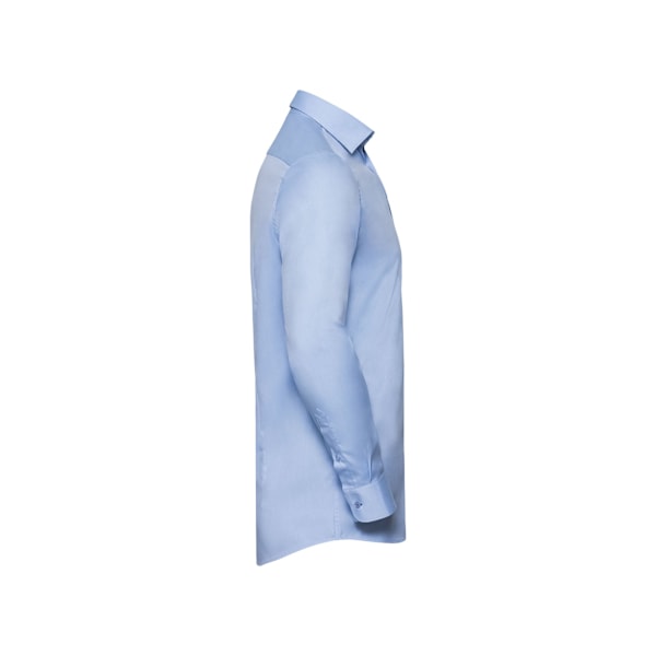 Russell Herrkläder Kontrast Sicksack Stygn Skräddarsydd Långärmad Light Blue/Mid Blue/Bright Navy 18.5in
