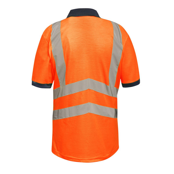 Regatta Herr Hi Vis Pro Reflex Work Polo Shirt M Orange/Nav Orange/Navy M