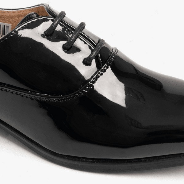Goor Boys Lace-Up Oxford Tie Dress Shoes 2 UK Bl Black Patent 2 UK
