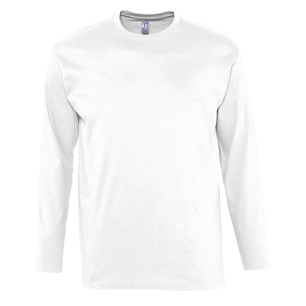 SOLS Herr Monarch Långärmad T-shirt 4XL Vit White 4XL