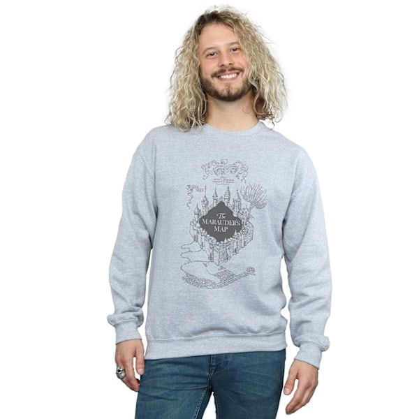 Harry Potter Herr The Marauder´s Map Sweatshirt S Sports Grey Sports Grey S