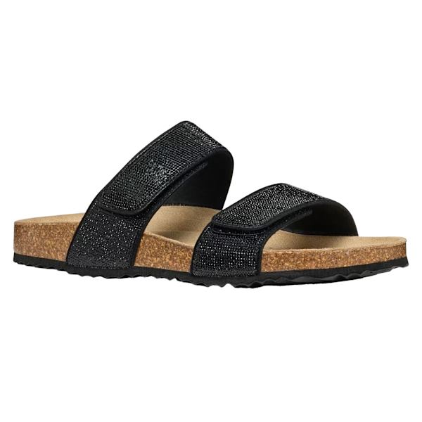 Geox Dam/Damer D Brionia R Lädersandaler 4 UK Svart Black 4 UK