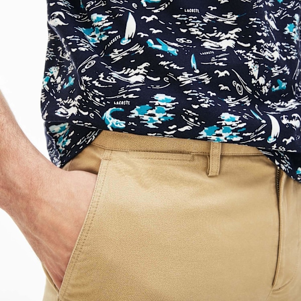 Lacoste Gabardin Stretch Slim Byxor Herr 40R Beige Beige 40R